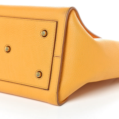 Celine Crisped Calfskin Large Tie Knot Tote Saffron 8 of 8