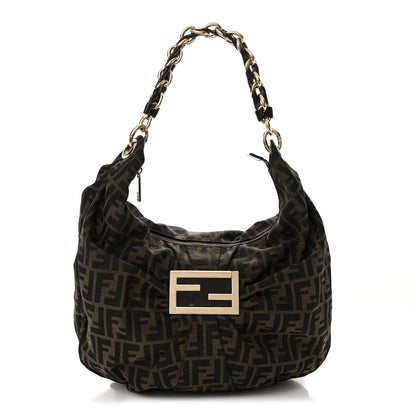 Fendi Zucca Patent Mia Tote Tobacco 1 of 11