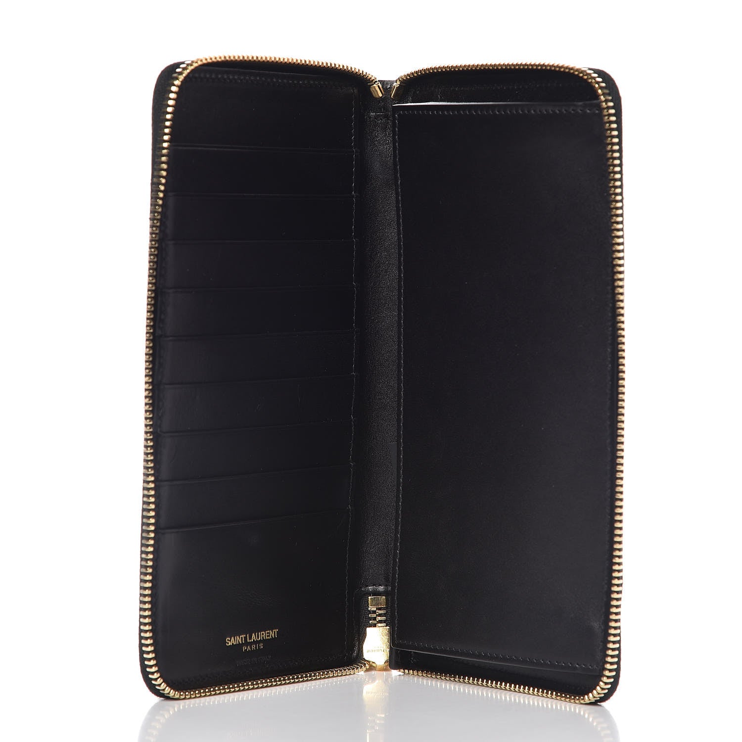 Saint Laurent Toile Monogram Classic Zip Around Wallet Black 5 of 9