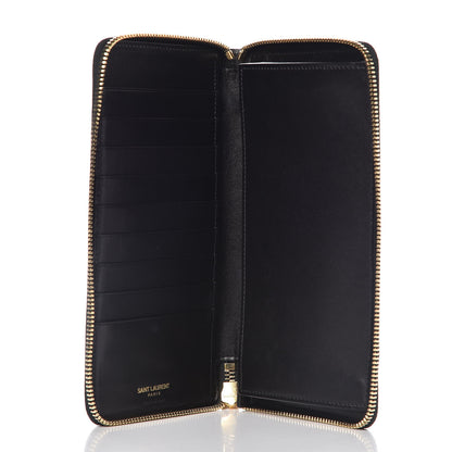 Saint Laurent Toile Monogram Classic Zip Around Wallet Black 5 of 9