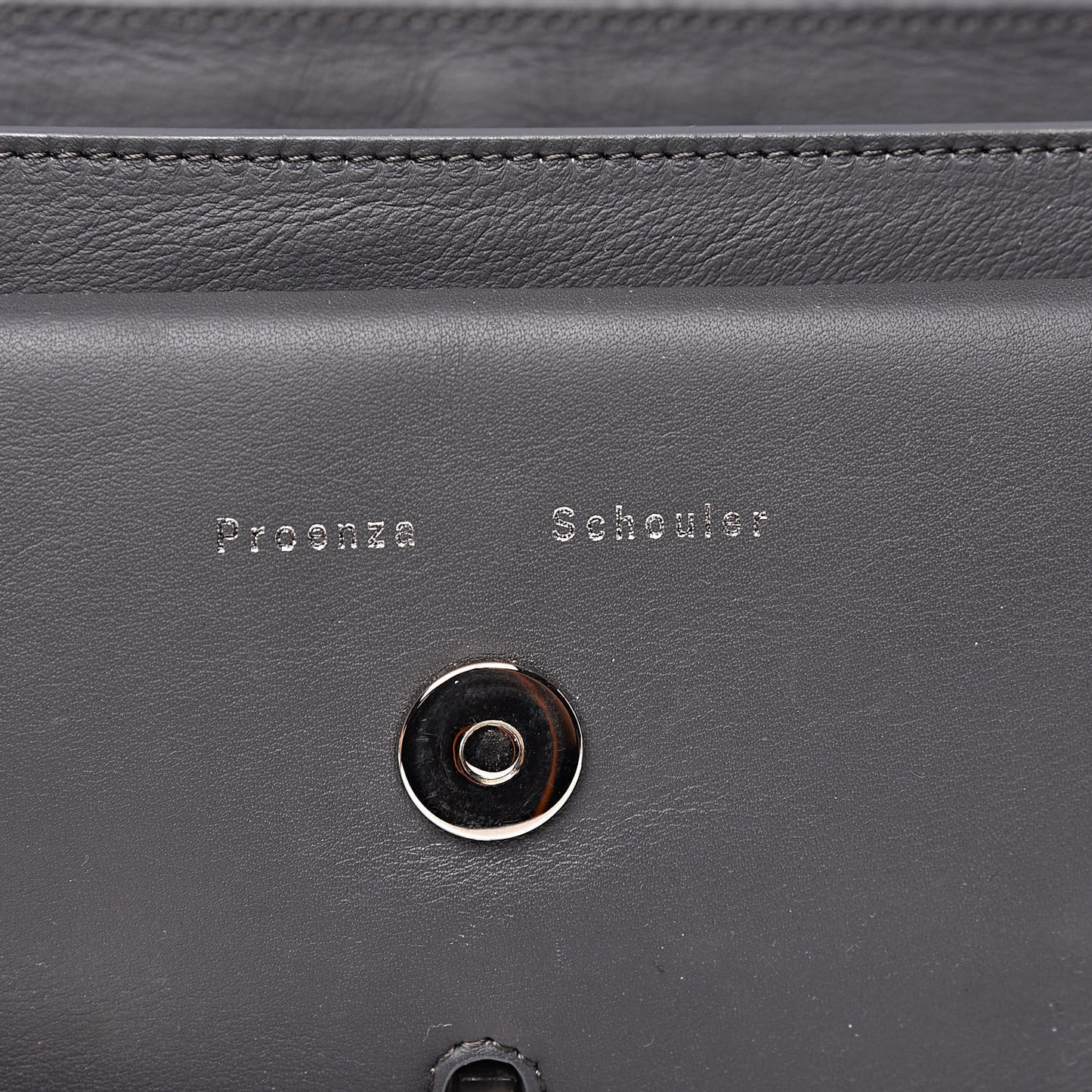 Smooth Calfskin PS11 Classic Shoulder Bag Heather Grey