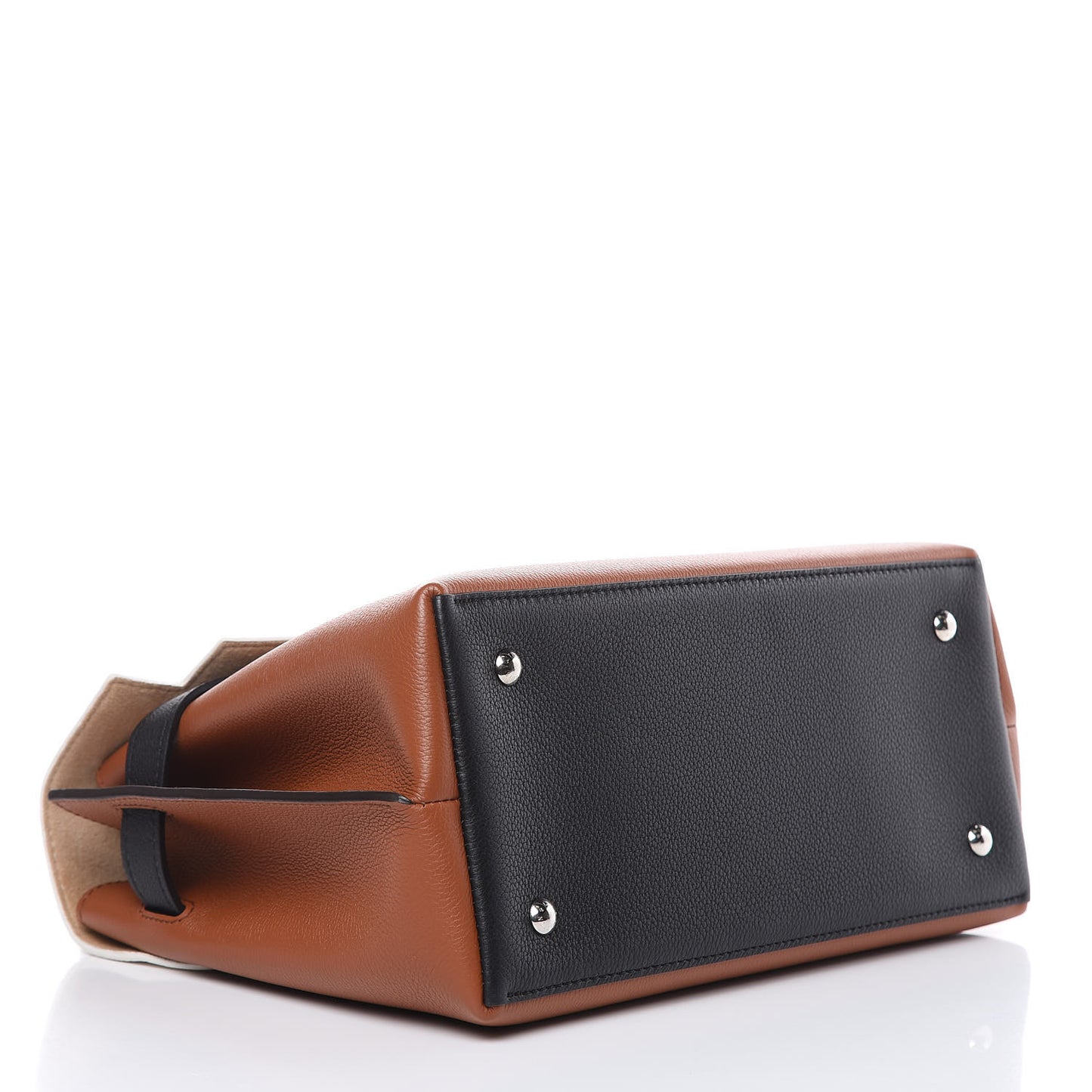 Soft Calfskin Lockme Ever Caramel Creme Black