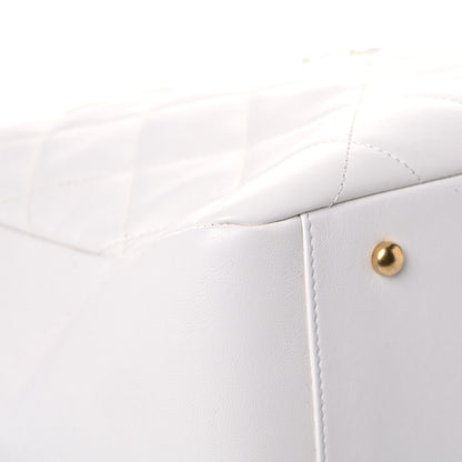 Chanel Lambskin Quilted Large Classic Shopping Tote White 8 of 16