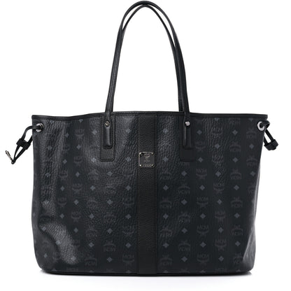 MCM Visetos Large Liz Reversible Shopper Tote Black 3 of 13