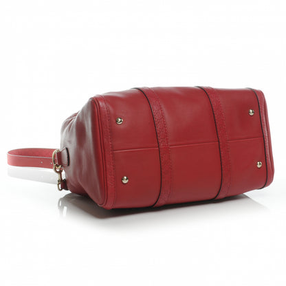 Gucci Leather Vintage Web Medium Boston Red 4 of 13