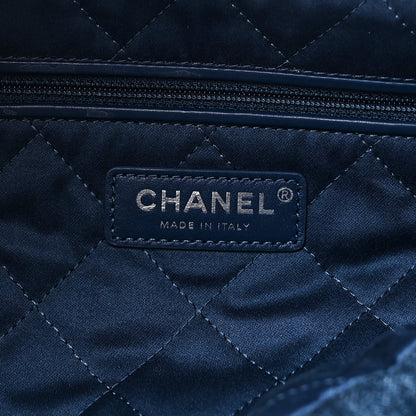 Chanel Denim Patchwork Logo 22 Blue 7 of 11