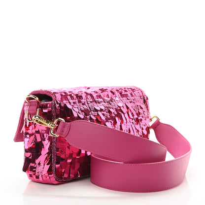 Fendi Sequin Paillettes Vitello Grace Sex and the City Baguette Ciclamino Pilar 3 of 11