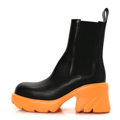 Bottega Veneta Calfskin The Flash Chelsea Boots 41 Black Tangerine 1 of 7