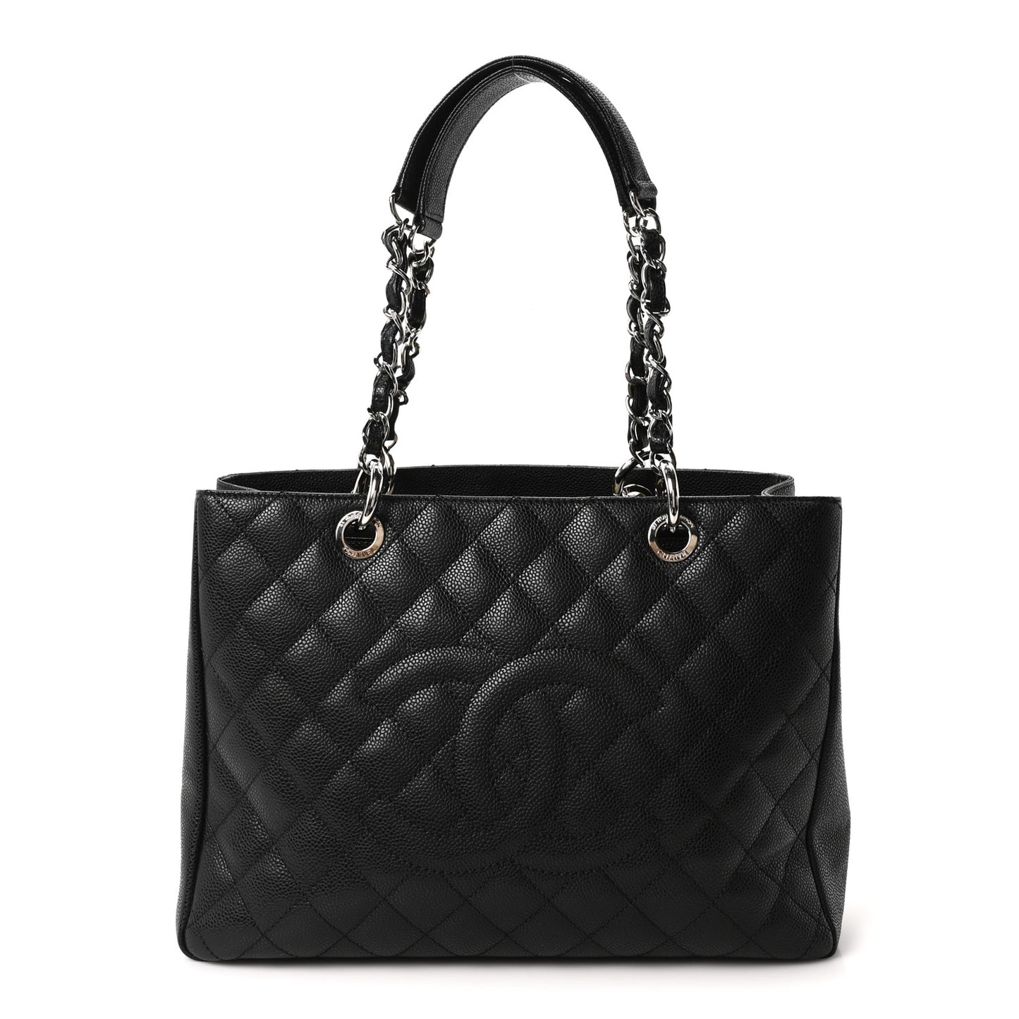 Caviar Quilted Grand Shopping Tote GST Black