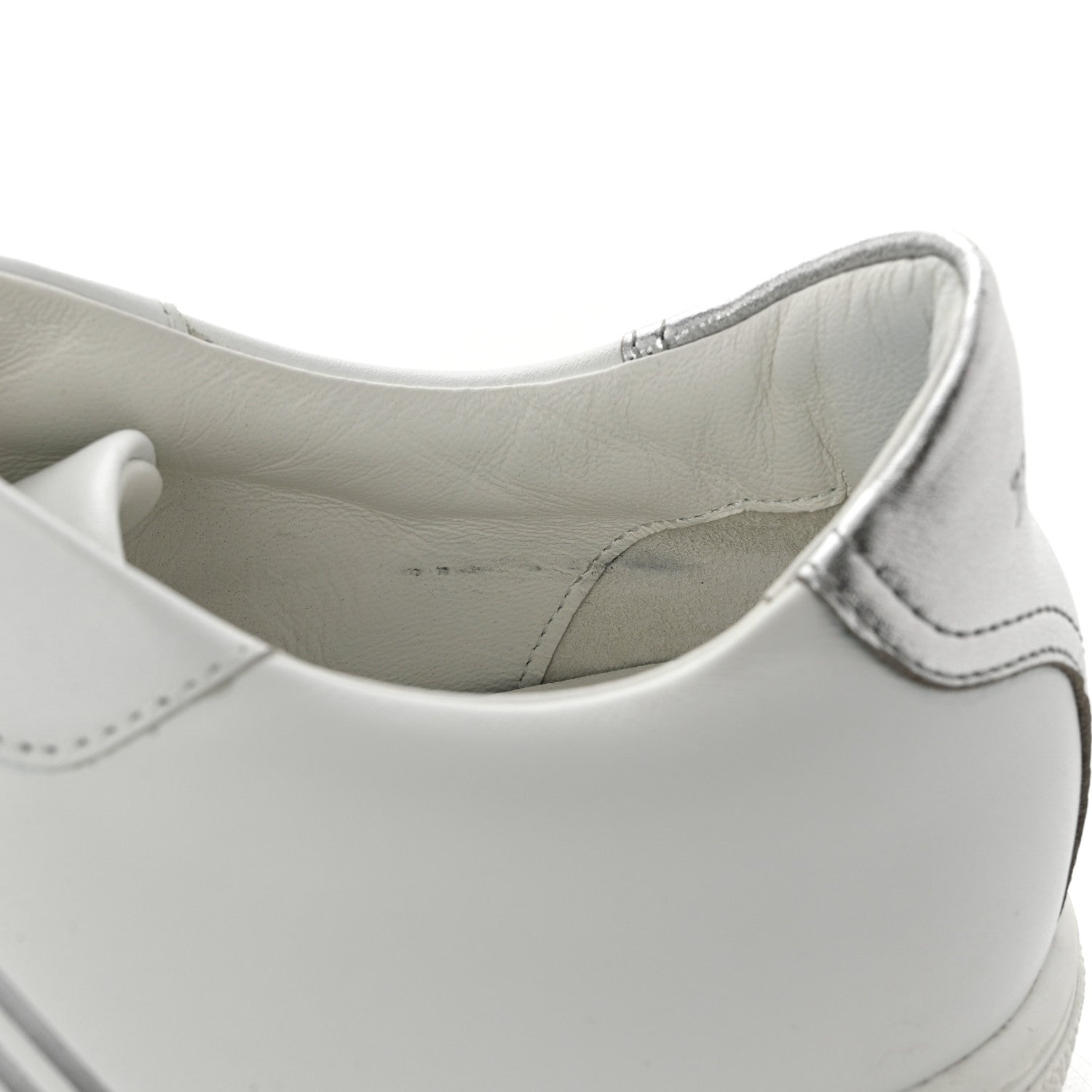 Hermes Calfskin Womens Advantage Sneakers 39 White Gris Argente 8 of 9