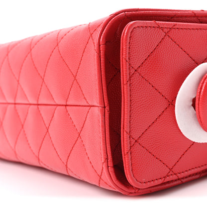 Chanel Caviar Quilted Mini Chanel 25 Handbag Dark Red 10 of 11