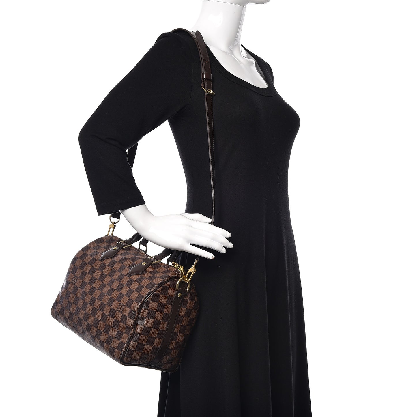 Damier Ebene Speedy Bandouliere 25