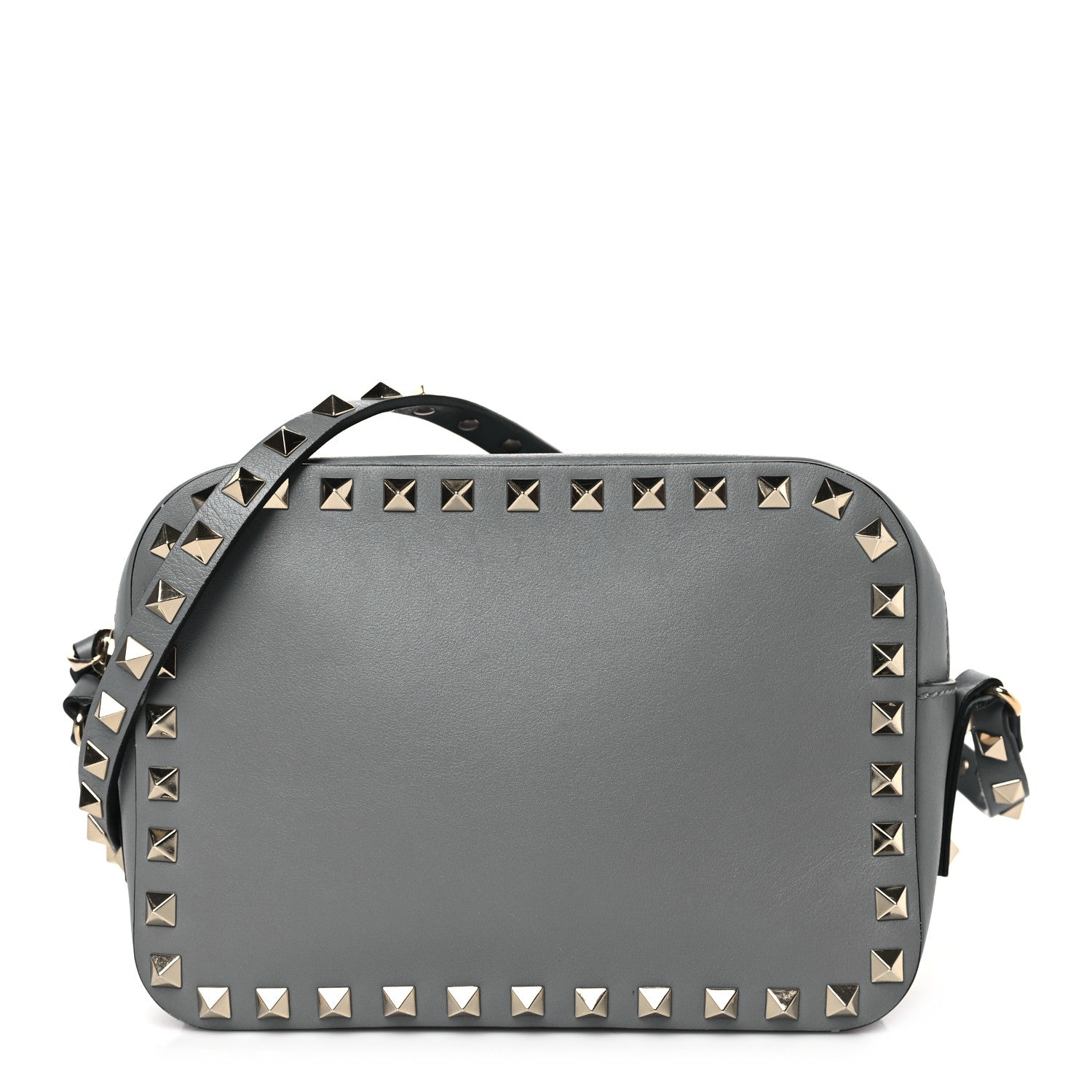 Valentino Garavani Vitello Rockstud Camera Crossbody Bag Light Stone 1 of 9