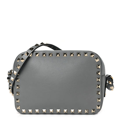 Valentino Garavani Vitello Rockstud Camera Crossbody Bag Light Stone 1 of 9
