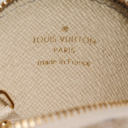 Louis Vuitton Mini Lin Croisette Round Coin Purse Blue 7 of 8