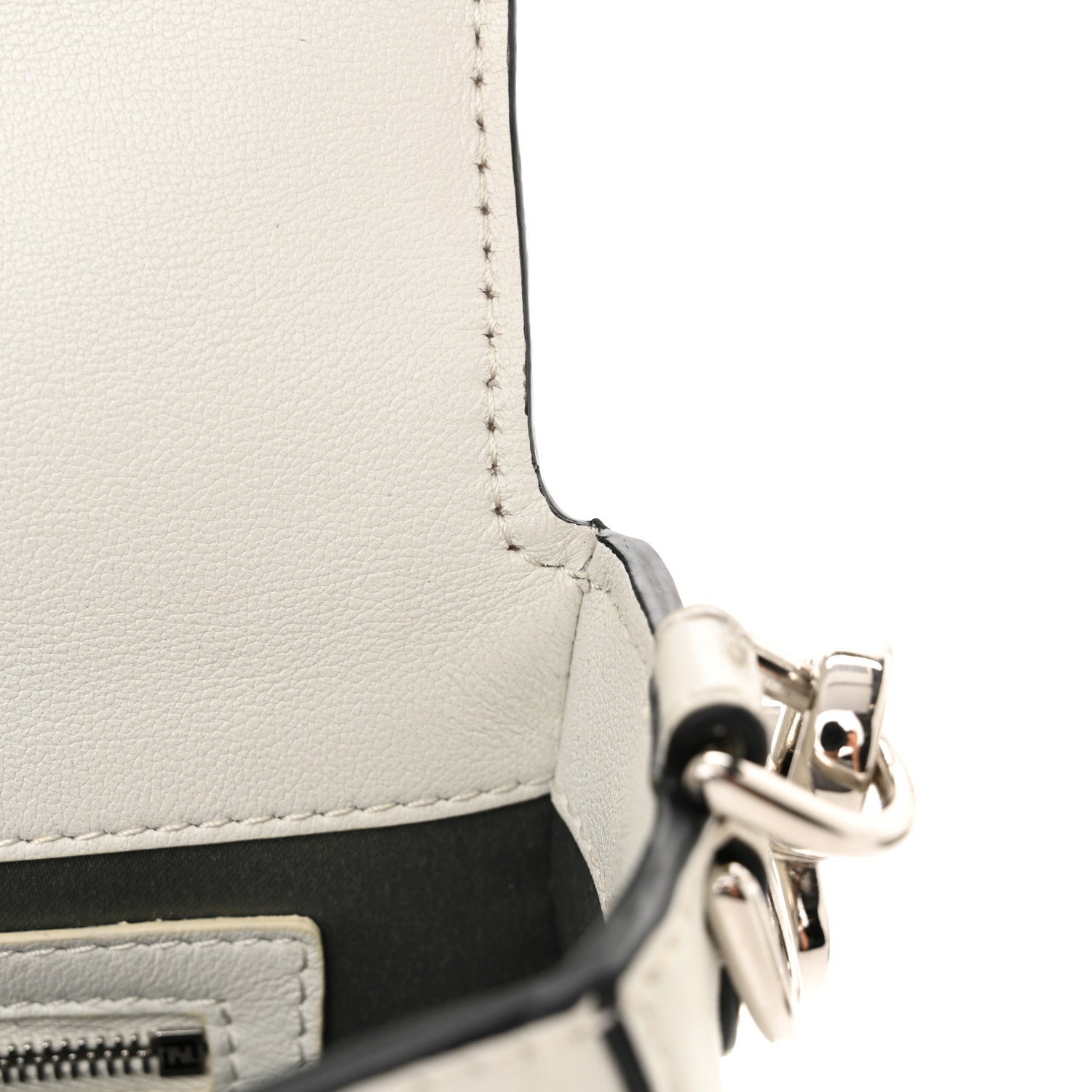 Fendi X MARC JACOBS Nappa Logo Medium Baguette White 10 of 14