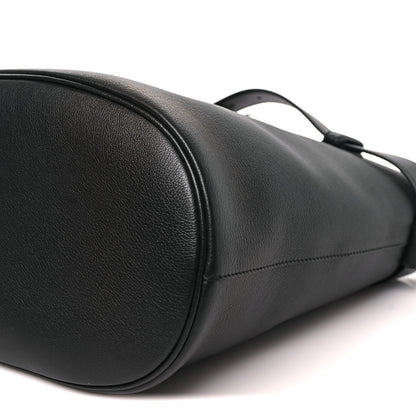 Prada Soft Grained Vitello Daino Secchiello Bucket Bag Black 8 of 9