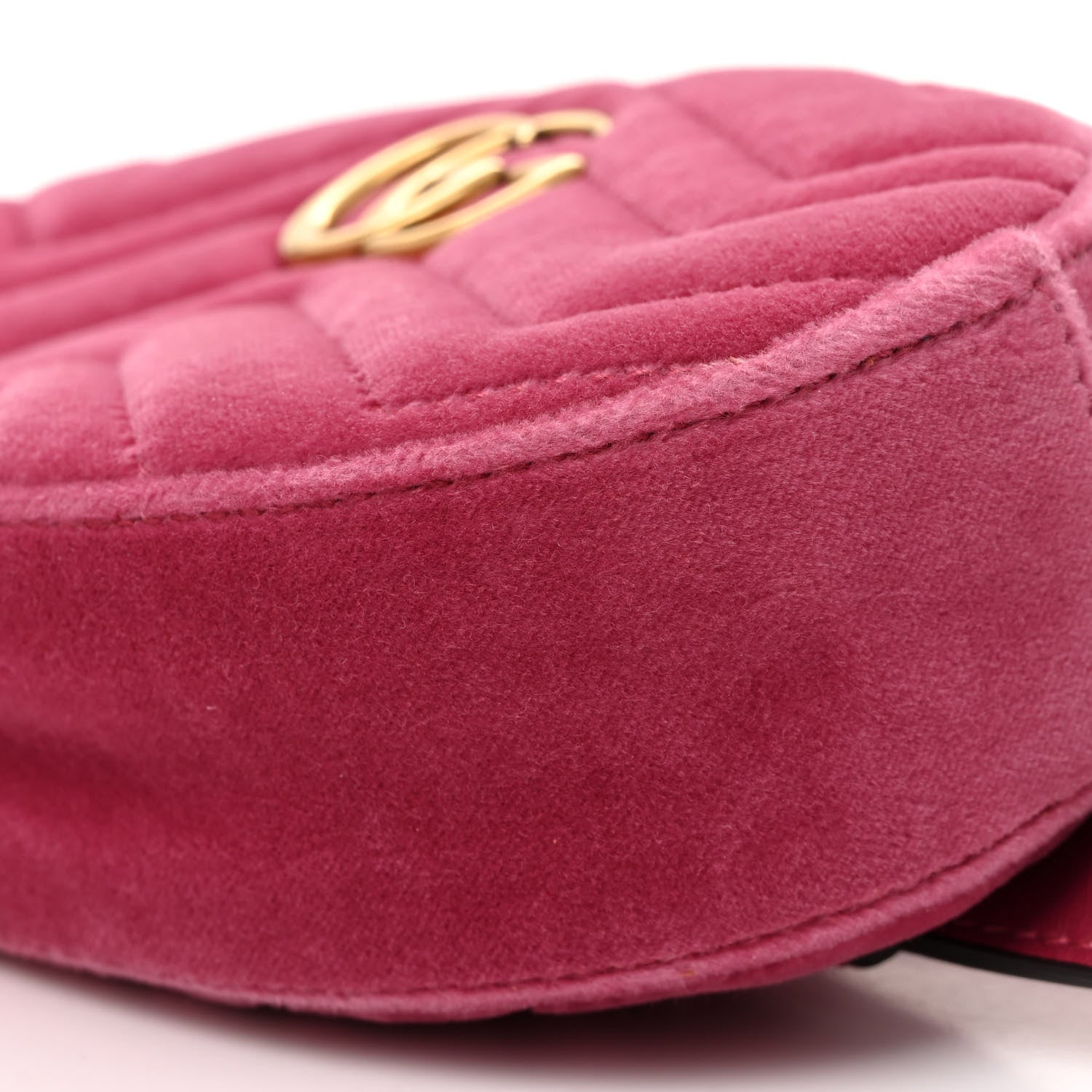 Gucci Velvet Matelasse GG Marmont Belt Bag 85 34 85 34 Light Raspberry Rose 10 of 12