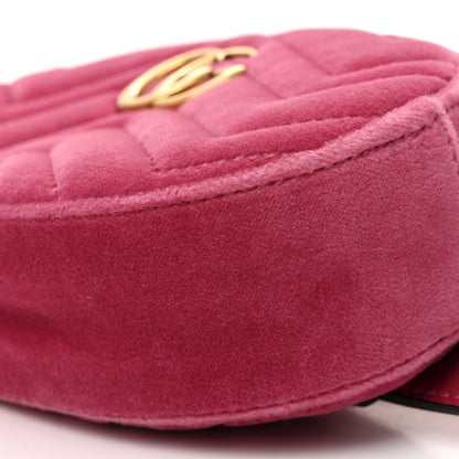 Gucci Velvet Matelasse GG Marmont Belt Bag 85 34 85 34 Light Raspberry Rose 10 of 12