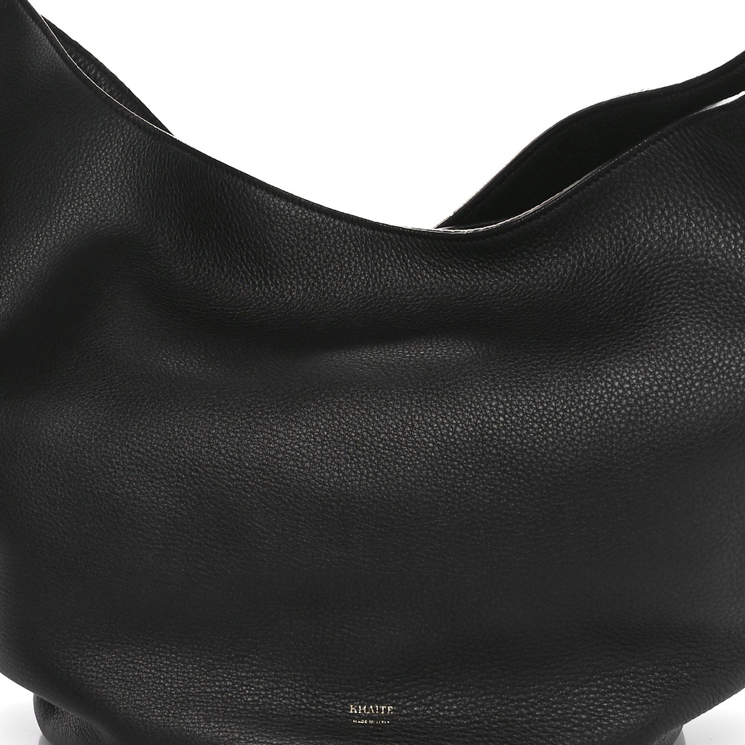 Khaite Pebbled Sport Calfskin Medium Lotus Tote Black 8 of 10
