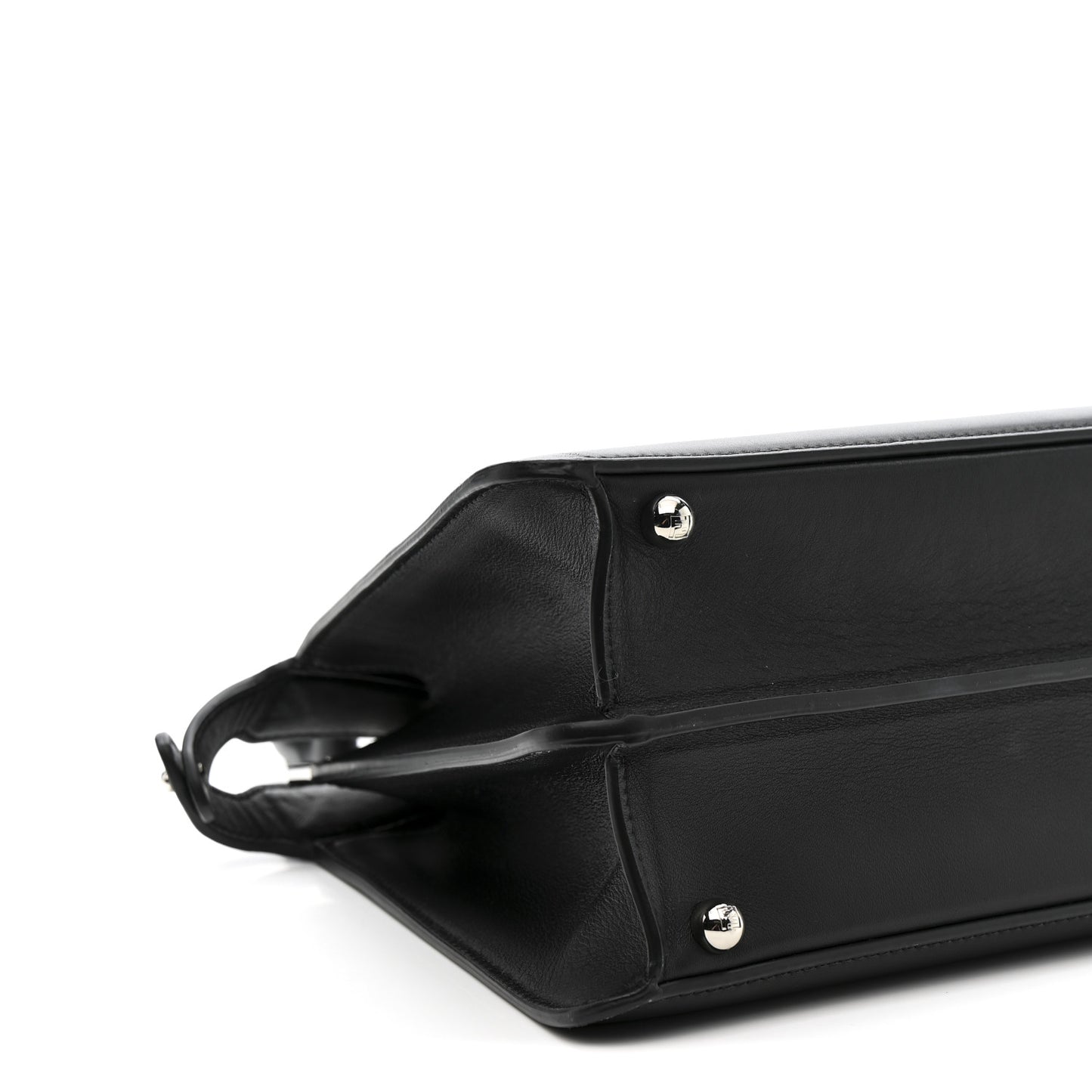 X MARC JACOBS Vitello Seta Shiny Nappa Medium Peekaboo I SEE U Satchel Black