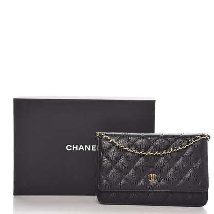 Chanel Caviar Quilted Wallet On Chain WOC Black 9 of 9