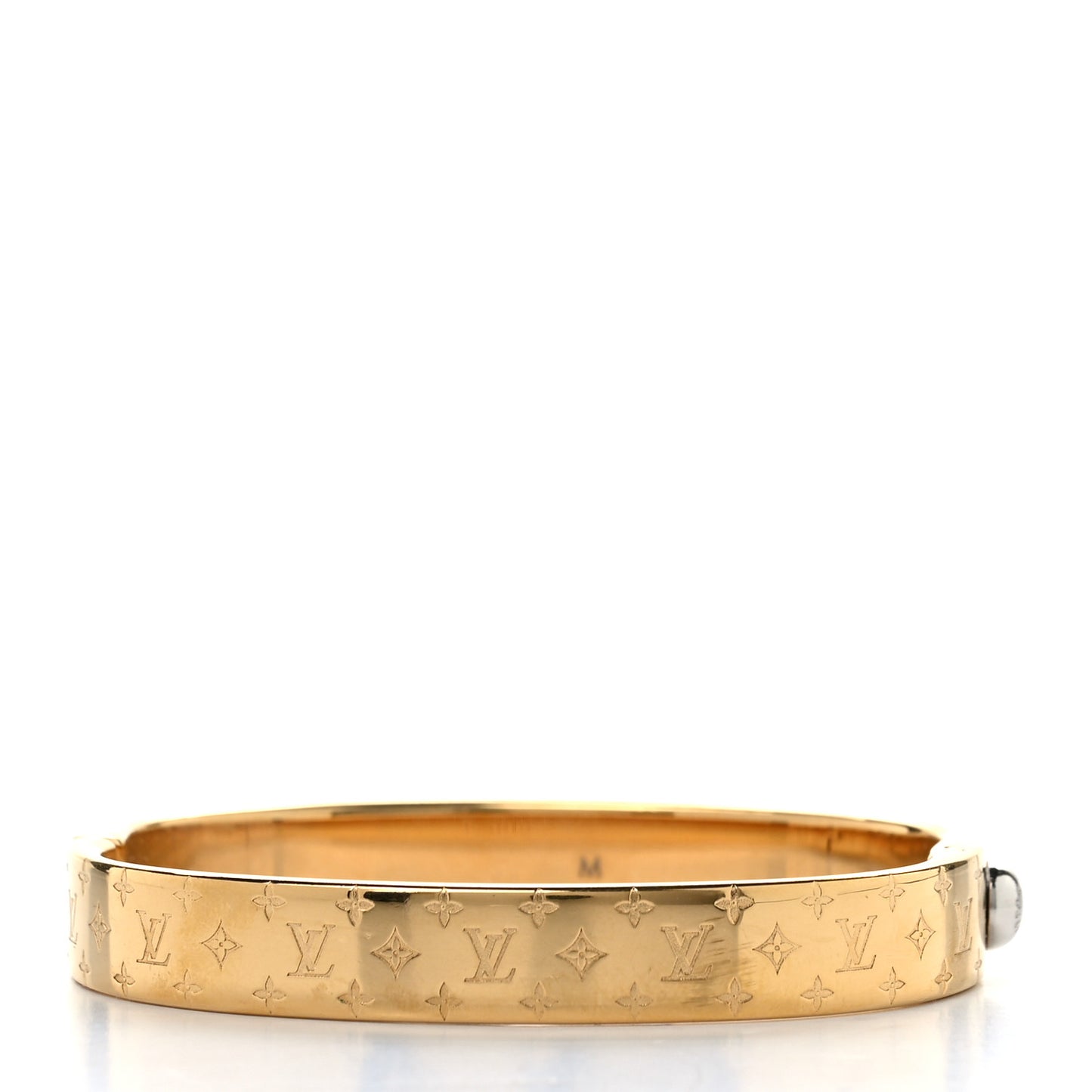 Brass Monogram Nanogram Cuff M Gold