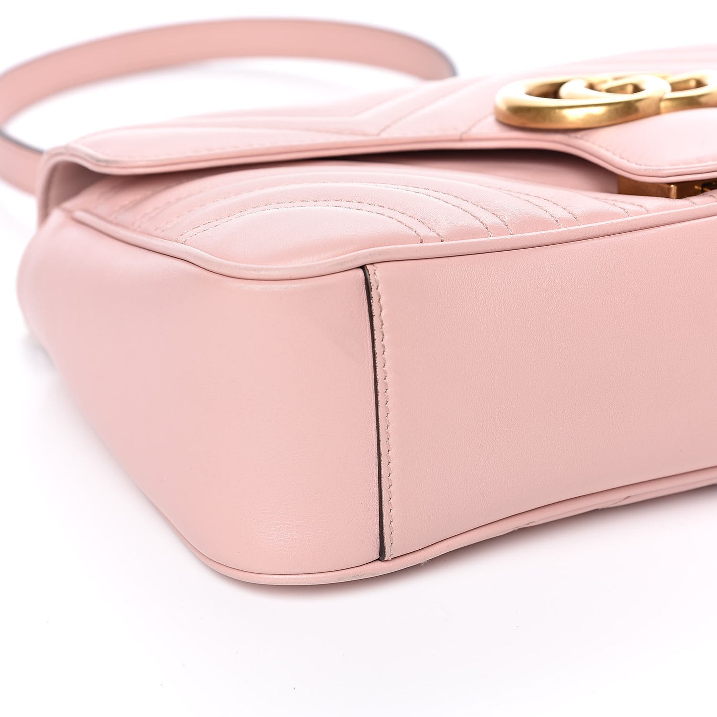 Calfskin Matelasse Small GG Marmont Shoulder Bag Perfect Pink