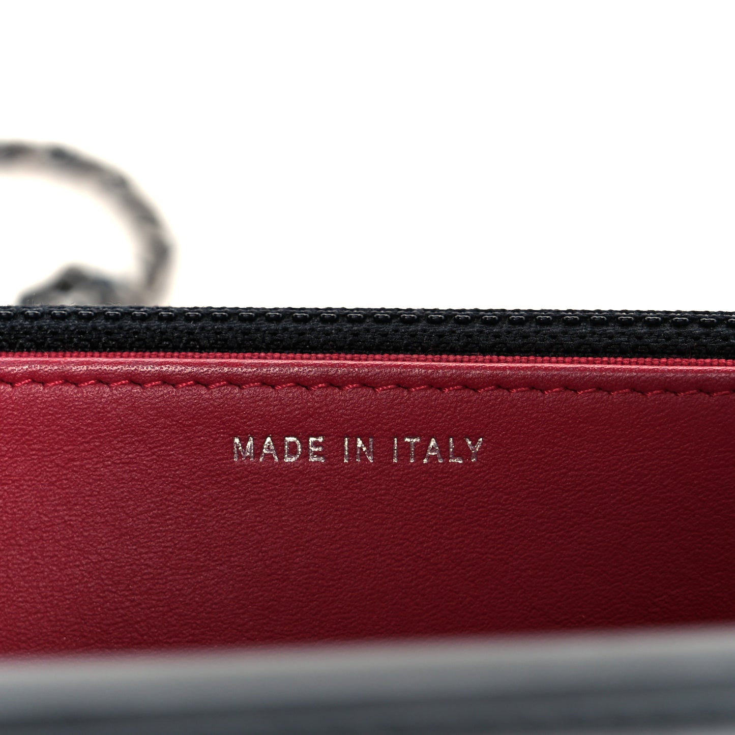 Aged Calfskin Quilted Gabrielle Wallet On Chain WOC Black