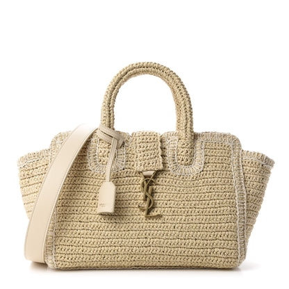 Saint Laurent Raffia Baby Monogram Downtown Cabas Naturale 1 of 10