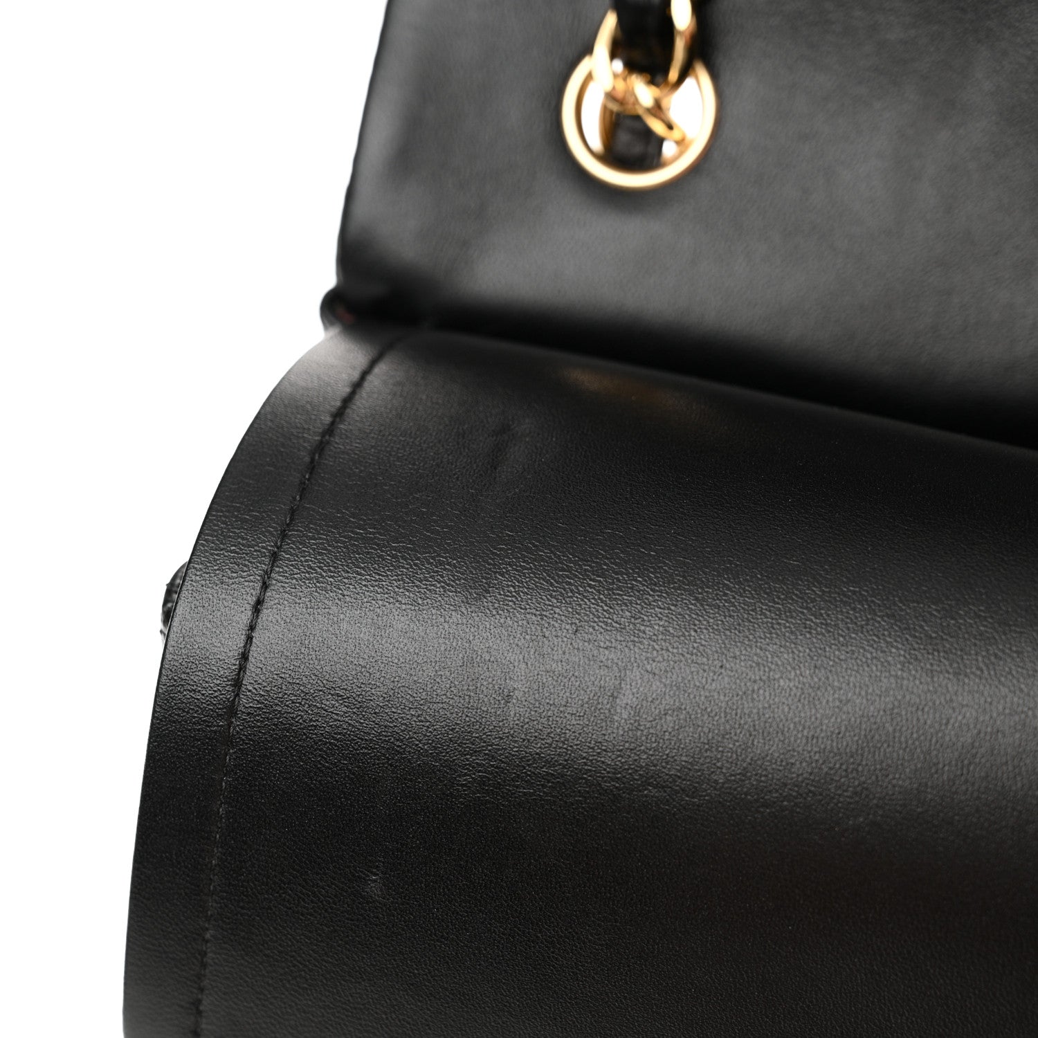Chanel Lambskin Quilted Jumbo Double Flap Black 12 of 14