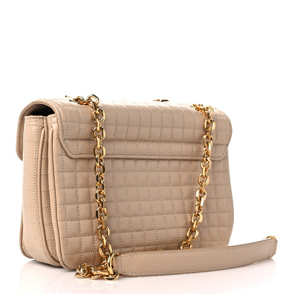 Celine Calfskin Quilted Medium C Bag Beige 3 of 16