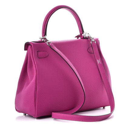 Hermes Togo Kelly Retourne 28 Rose Pourpre 4 of 38