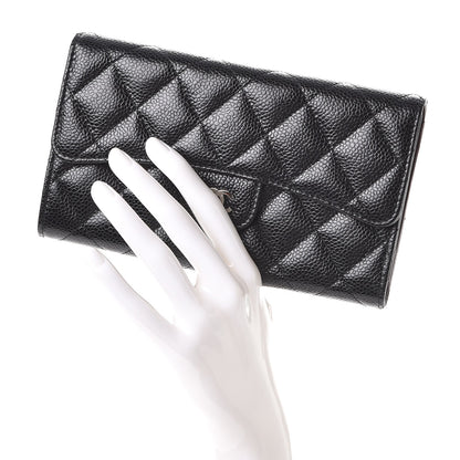 Chanel Caviar Quilted Large Flap Wallet Black 2 of 8