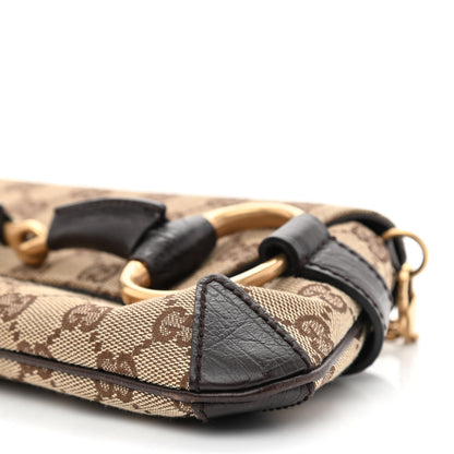 Gucci Monogram Horsebit Clutch Dark Brown 10 of 10