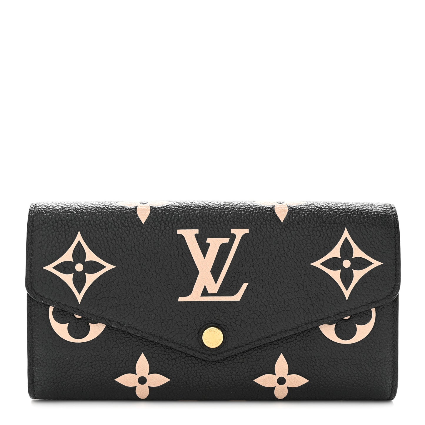 Monogram Empreinte Giant Sarah Wallet Black Beige