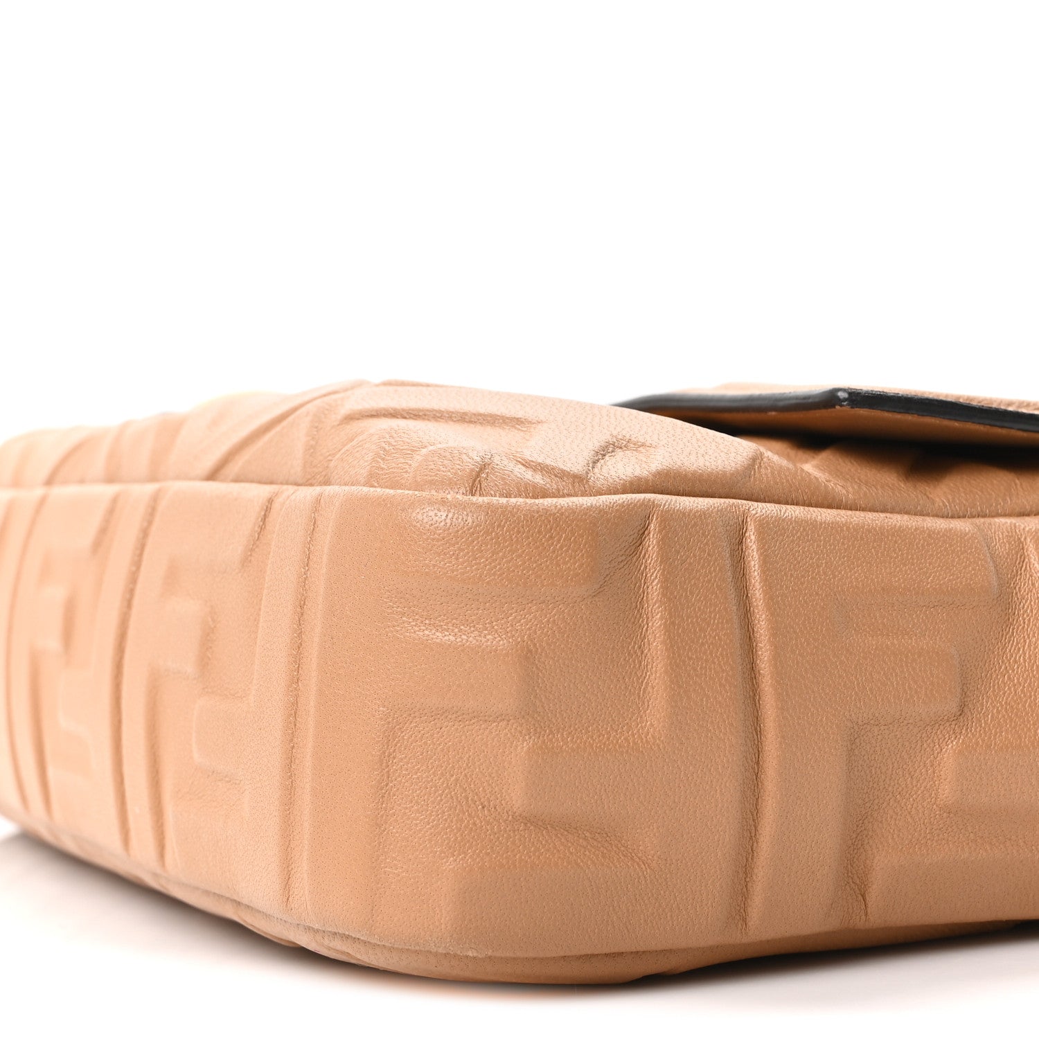 Fendi Nappa FF 1974 Embossed Baguette Miele Scuro 10 of 10