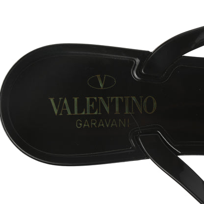 Valentino Garavani PVC Jelly Rockstud Bow Thong Sandals 39 Black 7 of 7