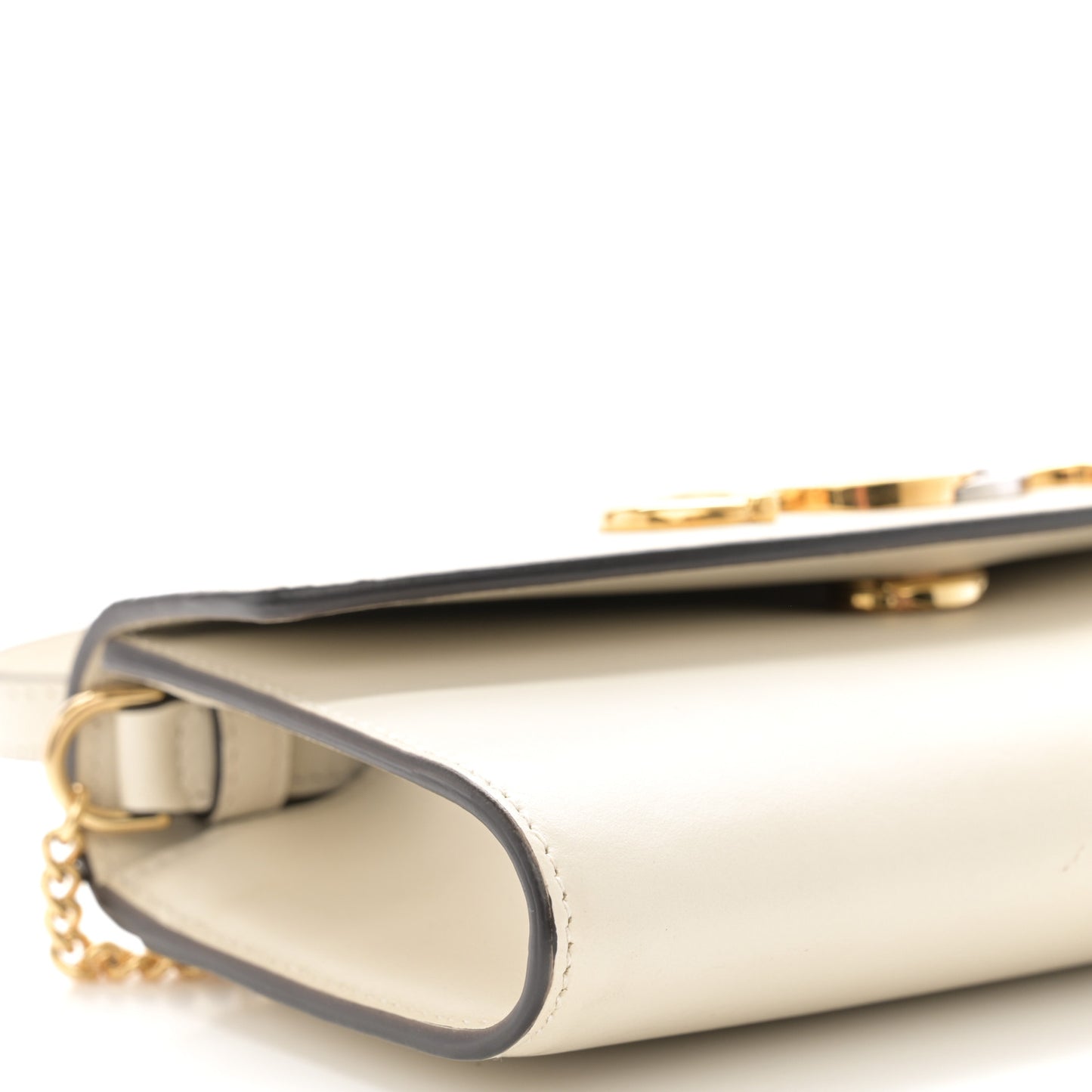 Shibuya Calfskin Small Zumi Top Handle Shoulder Bag Mystic White