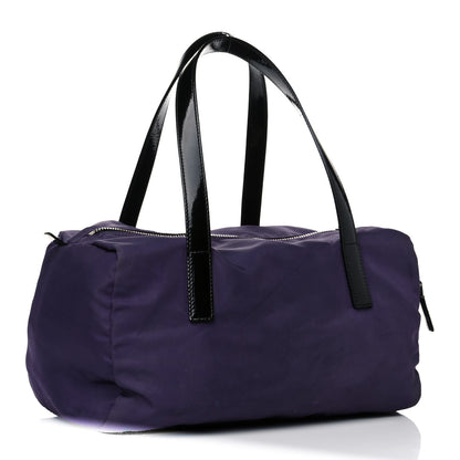 Prada Tessuto Nylon Vernice Bauletto Ciclamino Black 3 of 18
