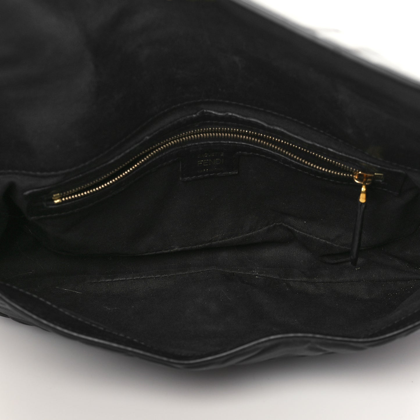Nappa FF 1974 Embossed Baguette Black