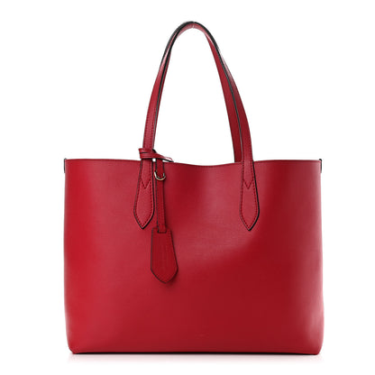 Burberry Haymarket Check Small Reversible Tote Poppy Red 1 of 26