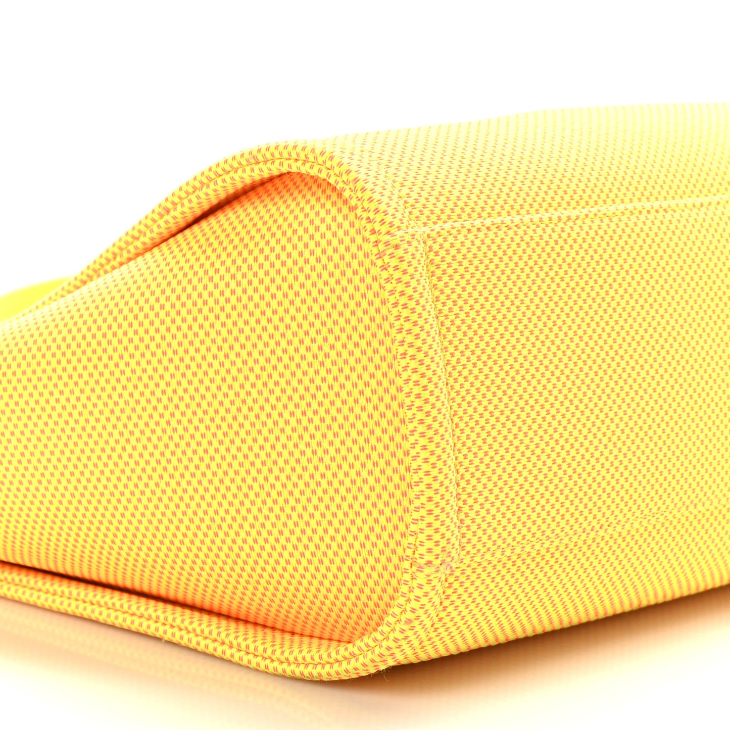 Mixed Fibers Calfskin Mini Deauville Tote Orange Yellow