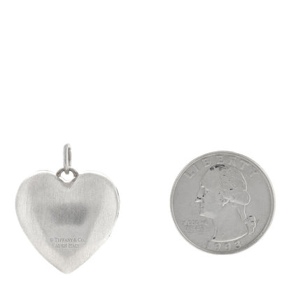 Tiffany Sterling Silver Ziegfeld Daisy Heart Locket Pendant 2 of 4
