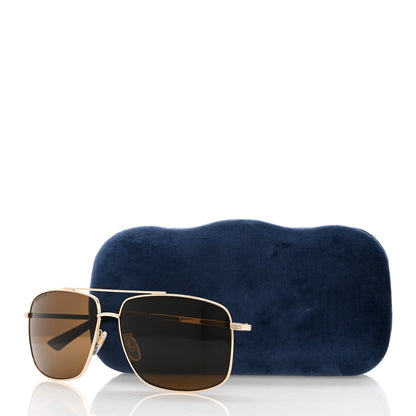 Gucci Aviator Sunglasses GG0836SK Gold 10 of 10