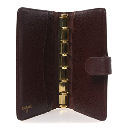 Chanel Caviar CC Small Ring Agenda Planner Brown 5 of 8