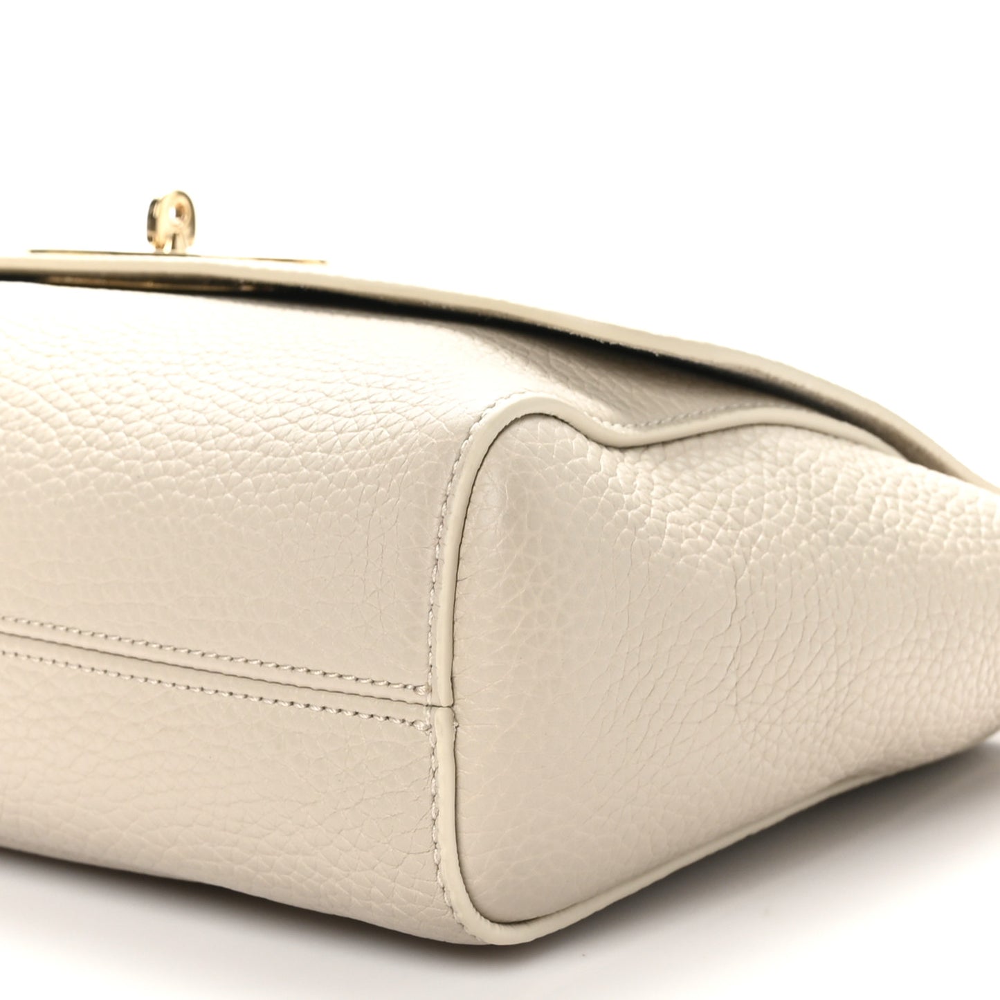 Glossy Goatskin Medium Lily Beige