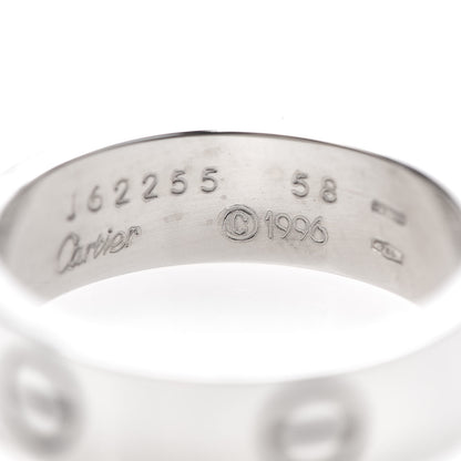 Cartier 18K White Gold 5.5mm LOVE Ring 58 8.25 4 of 4