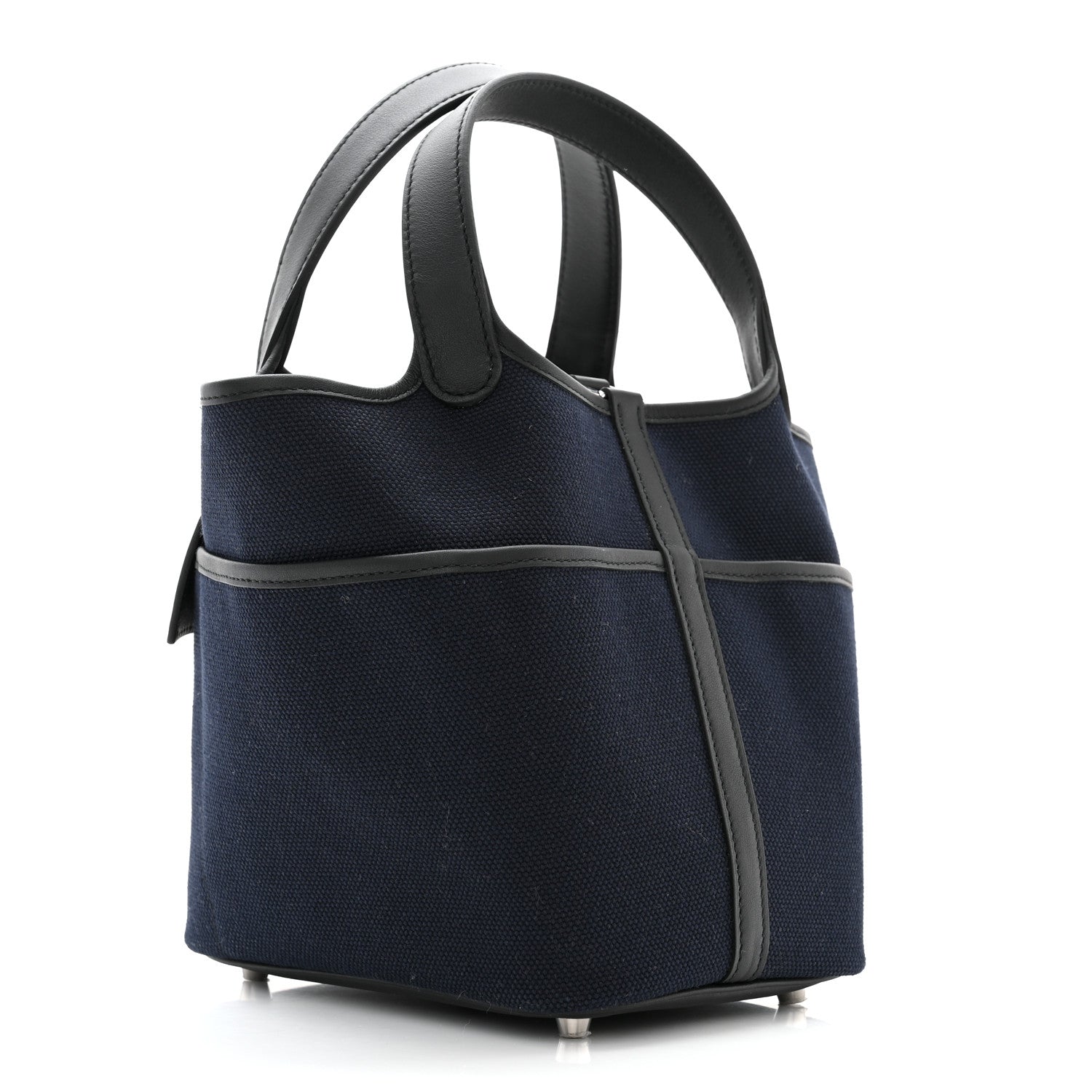 Hermes Toile Goeland Swift Cargo Picotin Lock 18 Bleu Marine 3 of 11