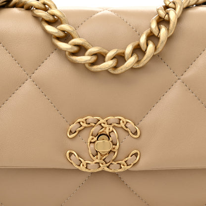 Chanel Lambskin Quilted Medium Chanel 19 Flap Beige 8 of 11